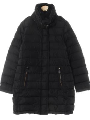 burberrybrit 블랙 태평양검둥오리화이트다운 퍼카라슬림롱집업패딩다운코트