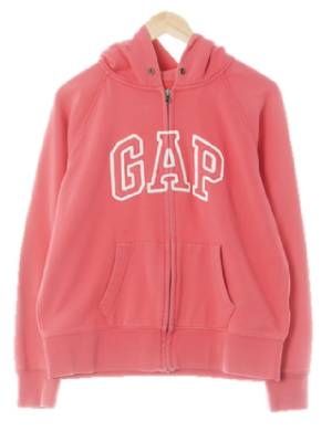 gap 핑크레모네이드 면혼방 센터쭈리로고후드집업