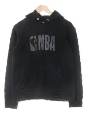 NBA 블랙 면혼방 후디빅로고긴팔티