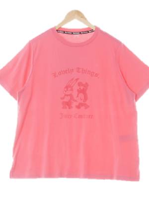 juicycouture 상그리아핑크 면 토끼베어라운드반팔티