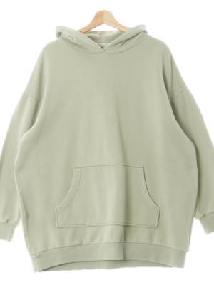 h&m 페어그린 면혼방 오버핏스웨트후디