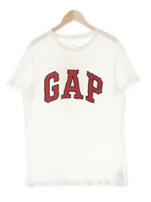 gap 화이트 면 빅센터로고반팔티