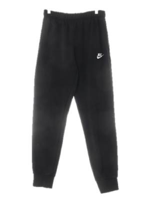 나이키 블랙 면혼방 스몰자수로고트레이닝팬츠