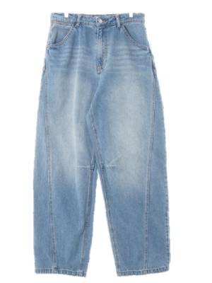 h&m 중청 데님 절개라인벌룬핏진