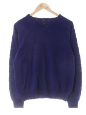 jcrew 딥퍼플블루 메리노울 브이넥심플긴팔니트