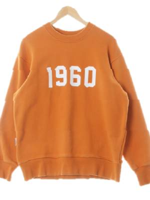 유니폼브릿지 오렌지오커 면 1960워싱스웨트셔츠