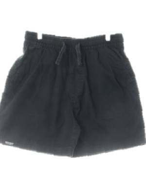 그루브라임 블랙 면 밴딩3부팬츠