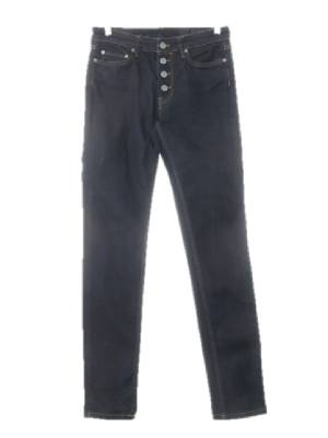 allsaints 진청 데님 버튼플라이생지진