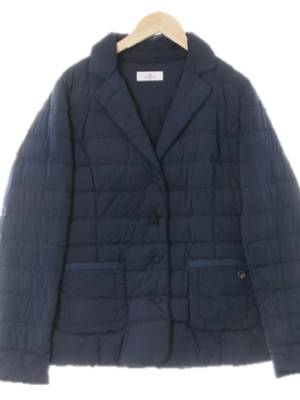 munsingwear 네이비 구스 별패치똑딱이퀼팅자켓