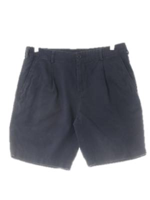 에잇세컨즈 네이비 린넨혼방 핀턱워싱반바지