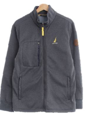 노티카 멜란지다크그레이 레더소매로고패치기모집업