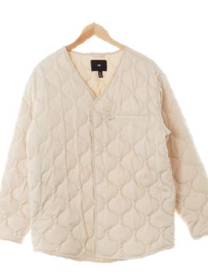 h&m 크림 물결퀼팅경량패딩점퍼