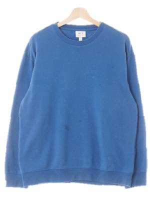 h&m 블루 면혼방 기모맨투맨