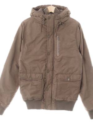 h&m 아몬드브라운 퀼팅후드풀집업점퍼