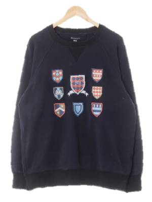 Uniqlo jwanderson 네이비 면혼방 견장자수패치라운드반팔맨투맨