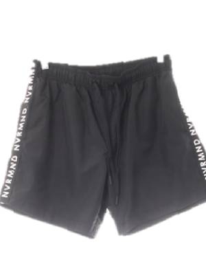 h&m 블랙 사이드텍스트테이핑파라슈트숏팬츠