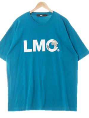lmc 브라이트셀룰리안블루 프린팅 면 빅로고반팔티셔츠