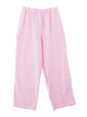 h&m 라일락쉬폰핑크 면혼방 와이드맥시팬츠 