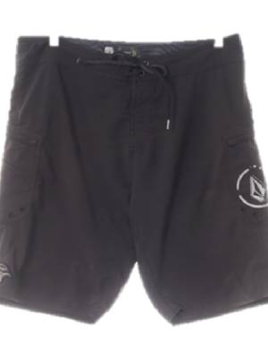 volcom 블랙 하와이패치스윔하프팬츠