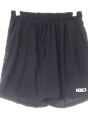hdex 블랙 화이트스몰로고하프스포츠팬츠