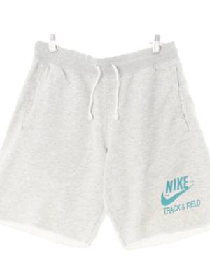 나이키 라이트그레이 면혼방 민트빅로고하프트레이닝팬츠