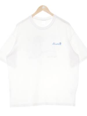 cpgnstudio 화이트 면 고양이자수루즈반팔티