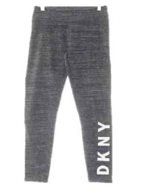 dkny 다크멜란지그레이 면혼방 하이밴딩크롭레깅스