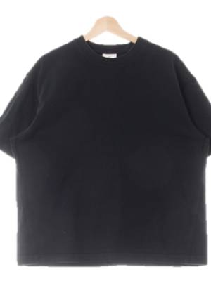 h&m 블랙 면 워싱컷오프반팔티