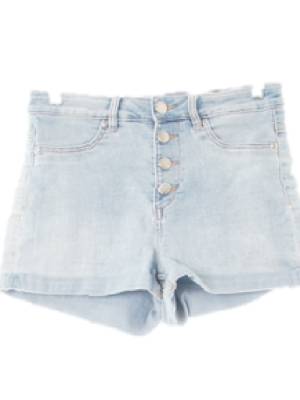 h&m 연청 데님 카브라하이텐션버튼숏진