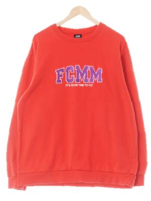 fcmm 빈티지레드 면 퍼플빅자수로고맨투맨