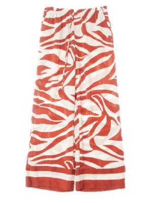 h&m 번트브릭레드크림 빅지브라 실키와이드팬츠