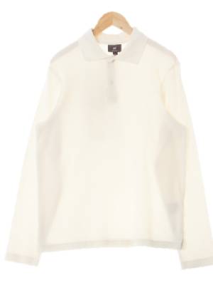 h&m 아이보리 면혼방 와이드카라니트