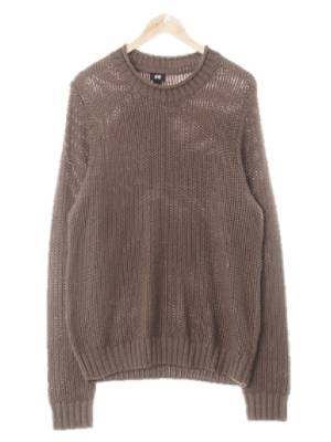 h&m 다크카키 돌돌이넥짜임스웨터