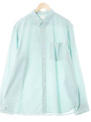 h&m 아쿠아폼민트 면 플래킷셔츠