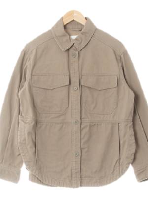 h&m 베이지 면 플랩포켓워싱재킷