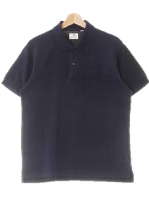 UNIQLO engineered garments 네이비블랙 면혼방 아웃포켓투톤반팔카라티