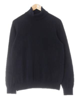 h&m 다크네이비 면 베이직폴라니트