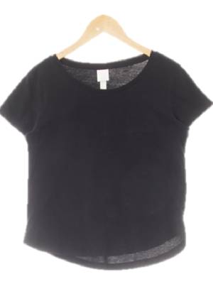 h&m 블랙 면 베이직라운드반팔티