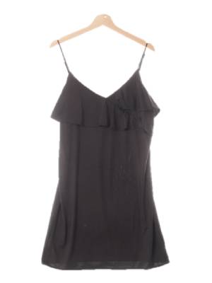 h&m 블랙 러플스트링미니원피스