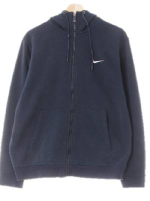나이키 멜란지네이비 면혼방 자수로고기모후드집업