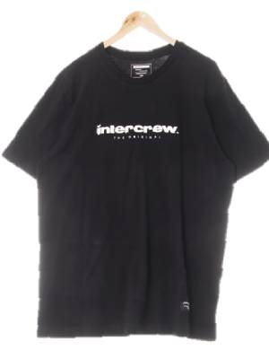 intercrew 블랙 면 컴포트핏라운드반팔티