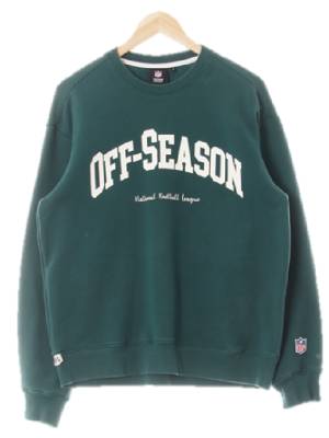 NFL 다크그린 프린팅 면혼방 오프시즌워싱맨투맨