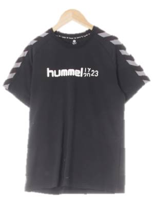 hummel 블랙 어깨배색나글란기능성반팔티