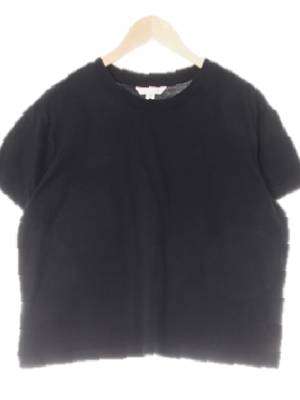 h&m 블랙 면 크롭라운드넥반팔티
