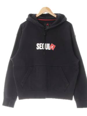 조던 블랙 프린팅 면혼방 SEOUL루즈워싱후드티