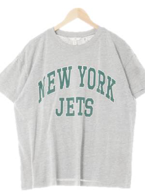 h&m 멜란지그레이 뉴욕빅로고라운드반팔티