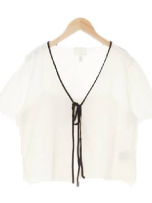 h&m 아이보리 비스코스혼방 레이어드니트볼레로가디건