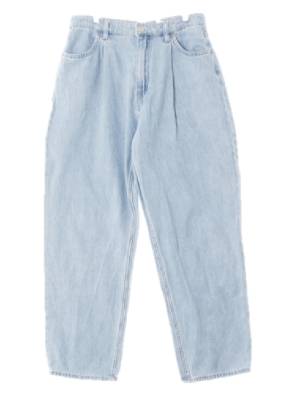 h&m 연청 데님 핀턱루즈하이웨스트라이트진