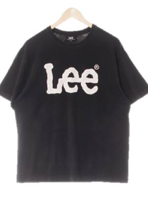 Lee 블랙 프린팅 면 크래픽로고반팔티