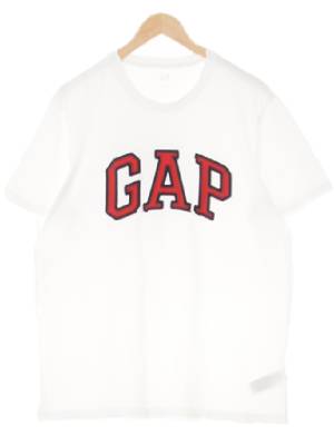 gap 화이트 면 배색빅로고반팔티